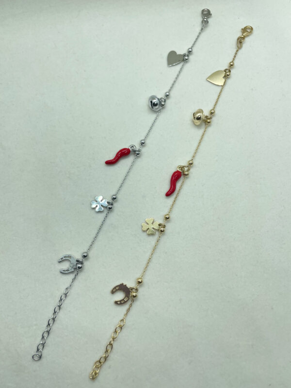 Bracciale pendenti porta fortuna - immagine 4