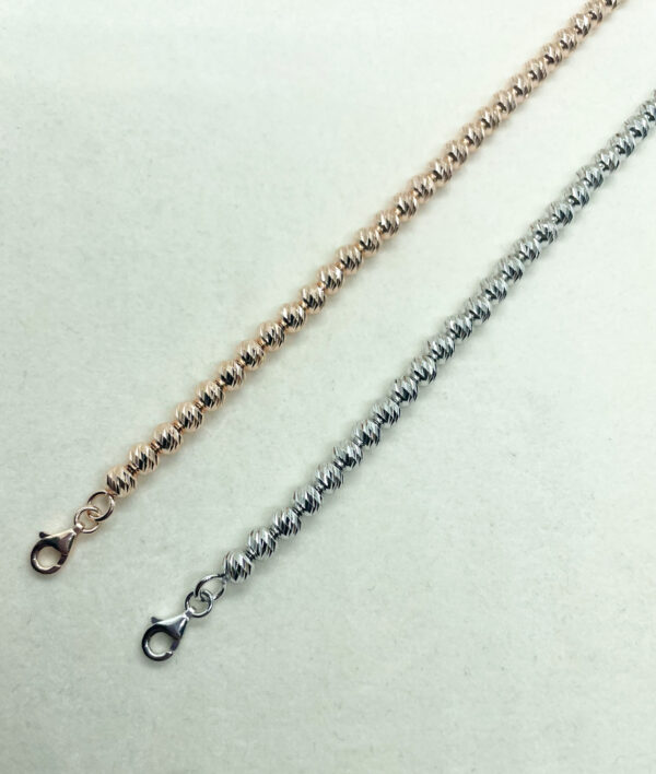 Bracciale con sfere diamantate diametro 5mm - immagine 2