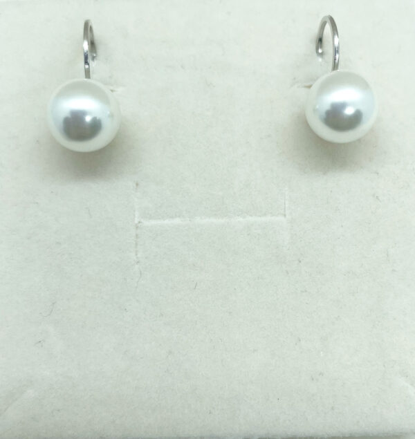 Orecchino monachella con perla sintetica di diametro 10mm