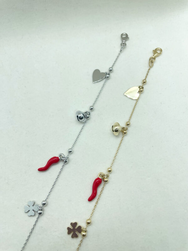 Bracciale pendenti porta fortuna - immagine 3