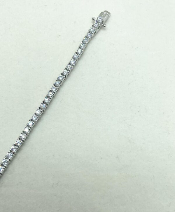 Bracciale tennis bianco diametro 2mm - immagine 3