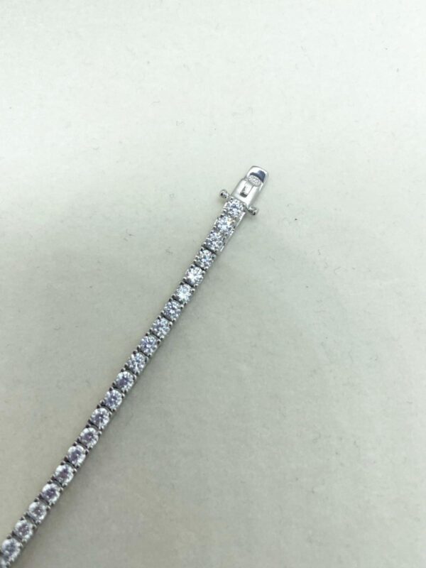 Bracciale tennis bianco diametro 2,5mm - immagine 3