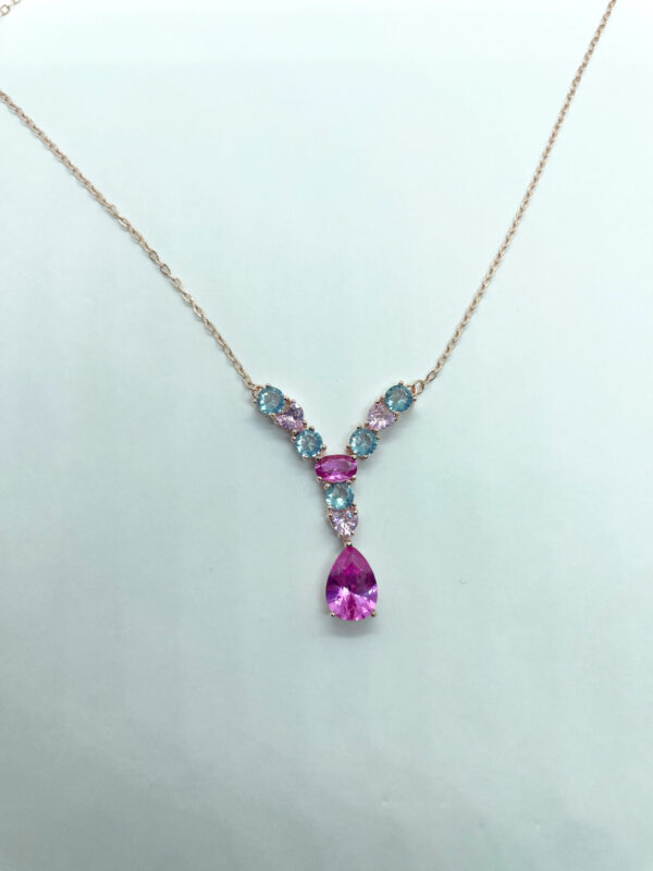 Collana con pendente zirconi
