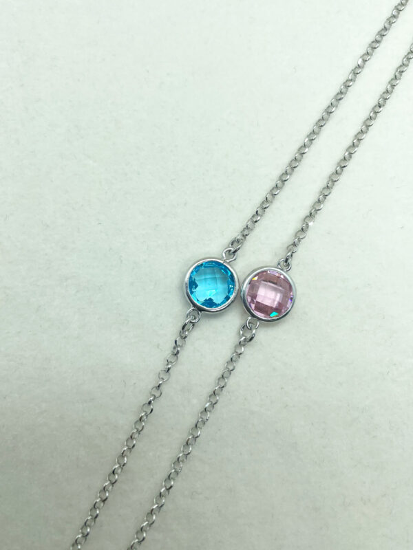Collana lunga 40cm con pietre colorate - immagine 3