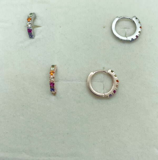 Orecchini cerchietto multicolor - immagine 3