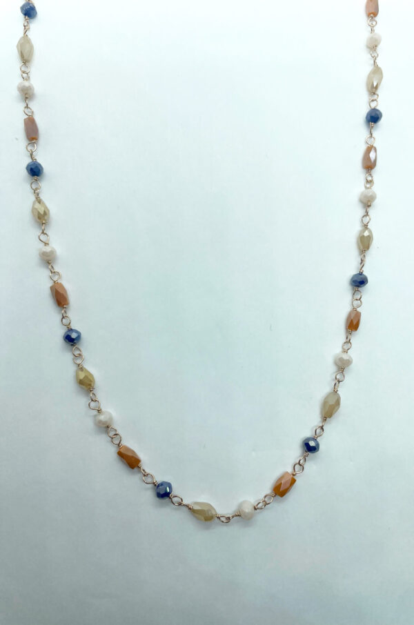 Collana incatenato colori misti lunghezza 60cm - immagine 2