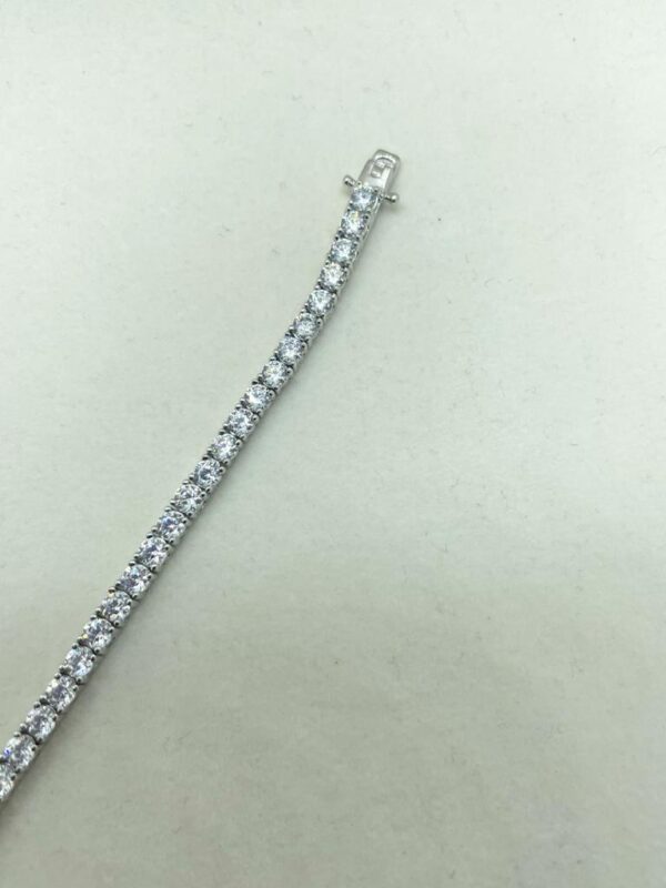 Bracciale tennis con zirconi bianchi diametro 3mm - immagine 3