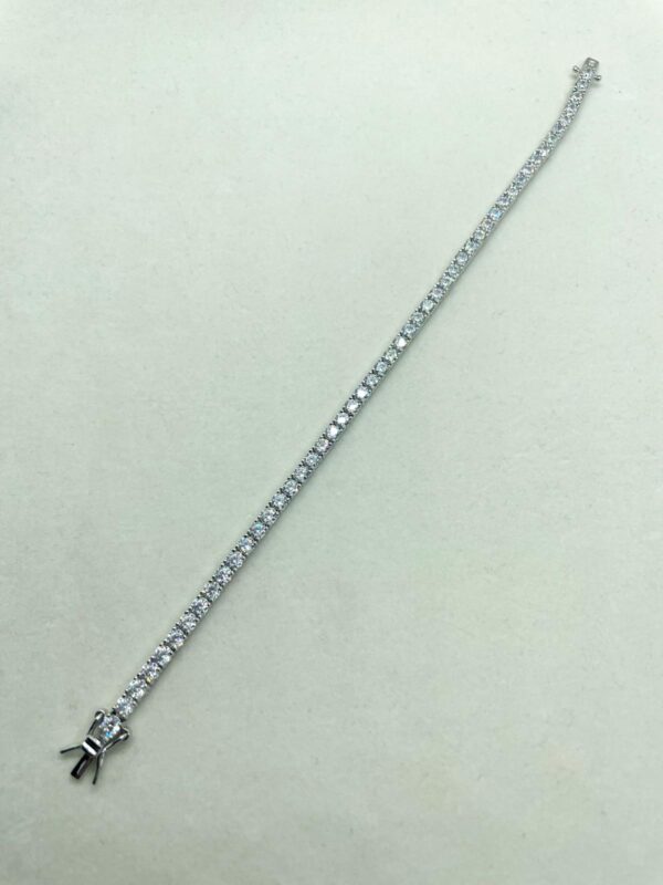 Bracciale tennis con zirconi bianchi diametro 3mm
