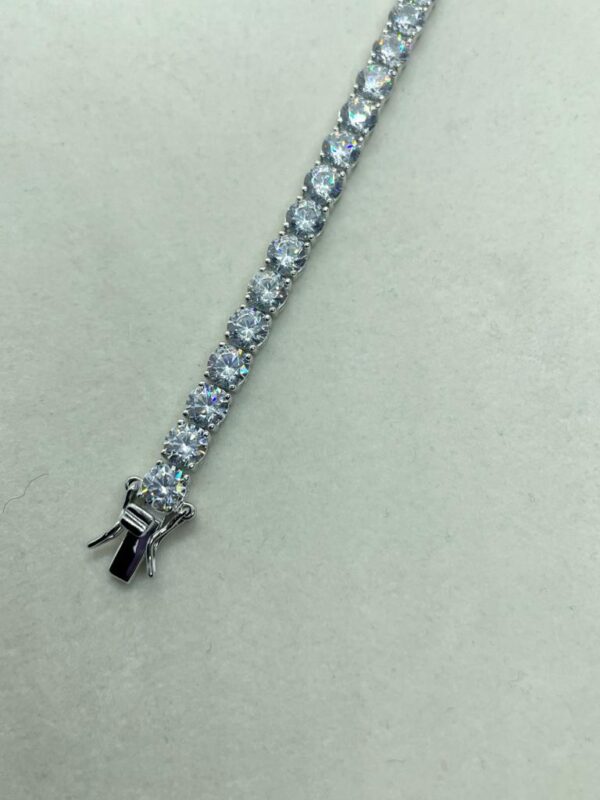 Bracciale tennis con zirconi bianchi diametro 5mm - immagine 3