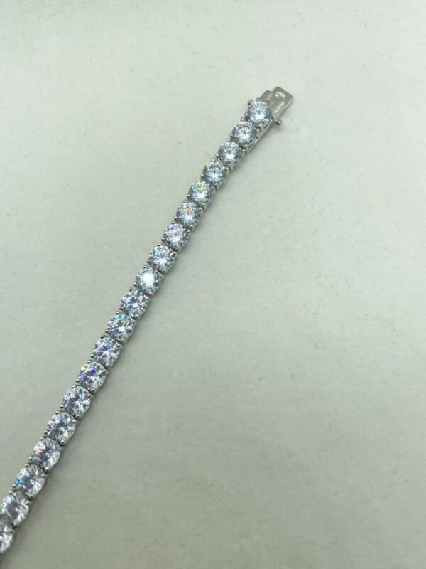 Bracciale tennis con zirconi bianchi diametro 5mm - immagine 4