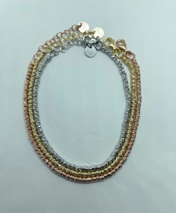 Bracciale palline diamantate
