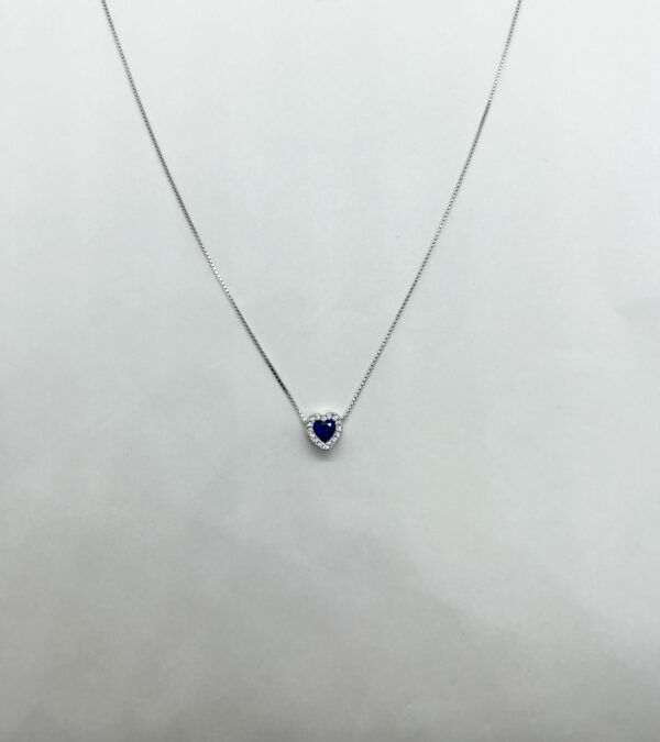 Collana pendente cuore zirconi - immagine 6