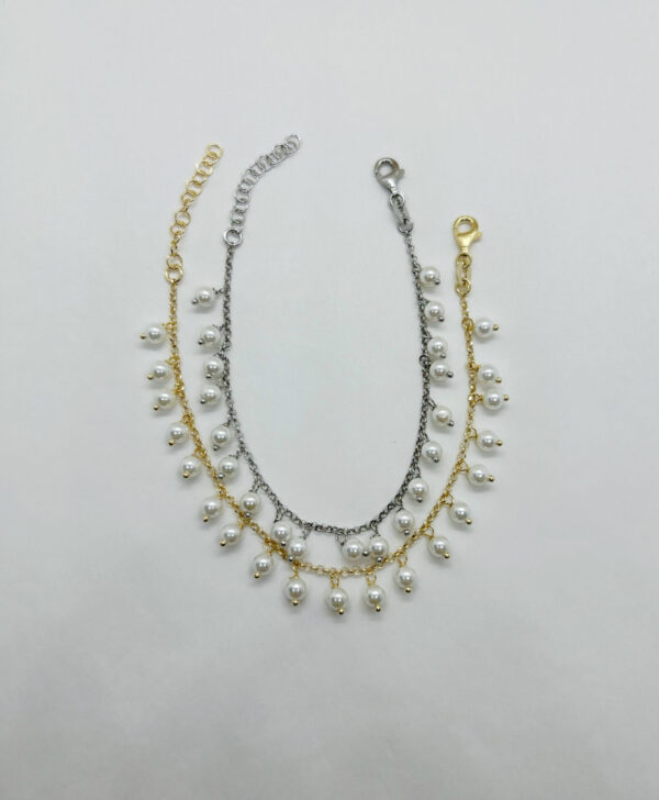 Bracciale con pendenti perle naturali
