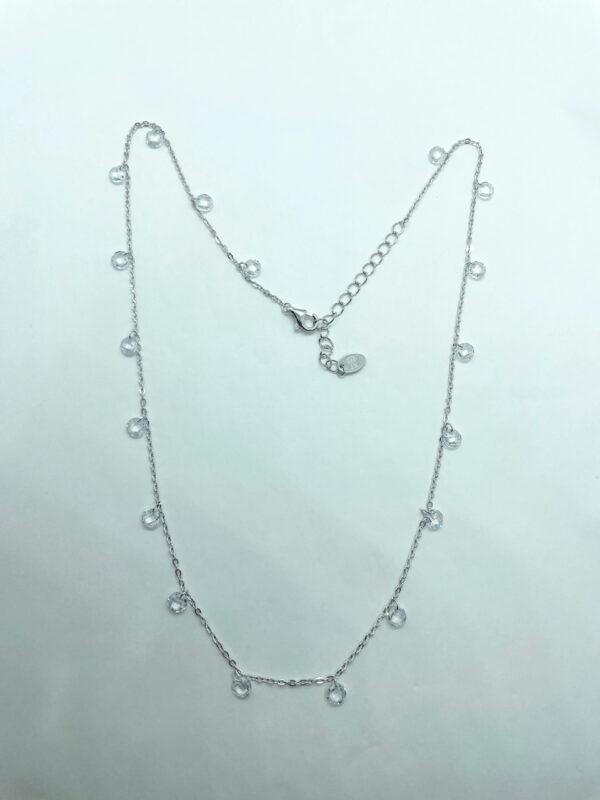 Collana con pendenti zirconi bianchi