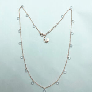 Collana con pendenti zirconi bianchi