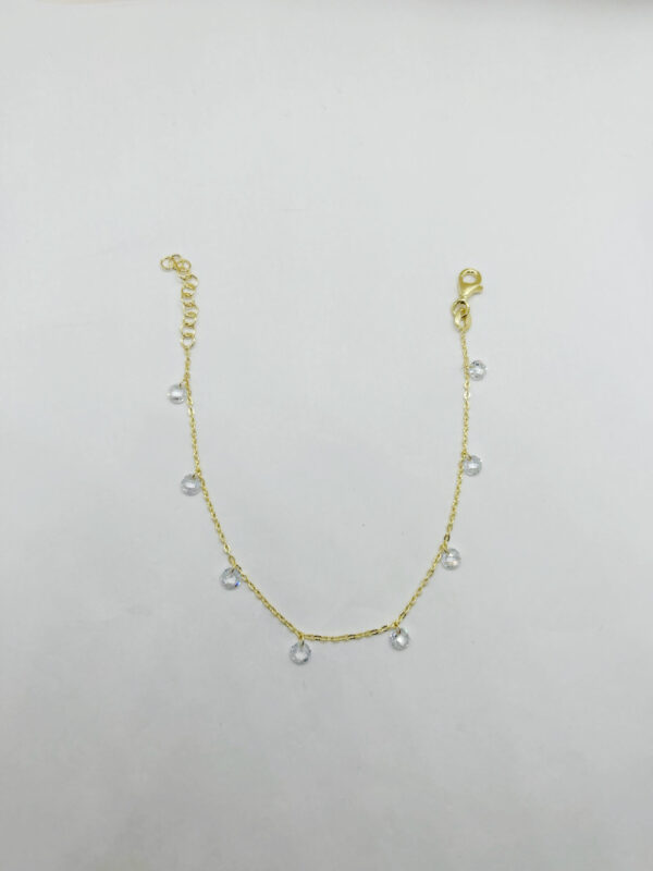 Bracciale con pendenti zirconi bianchi - immagine 2