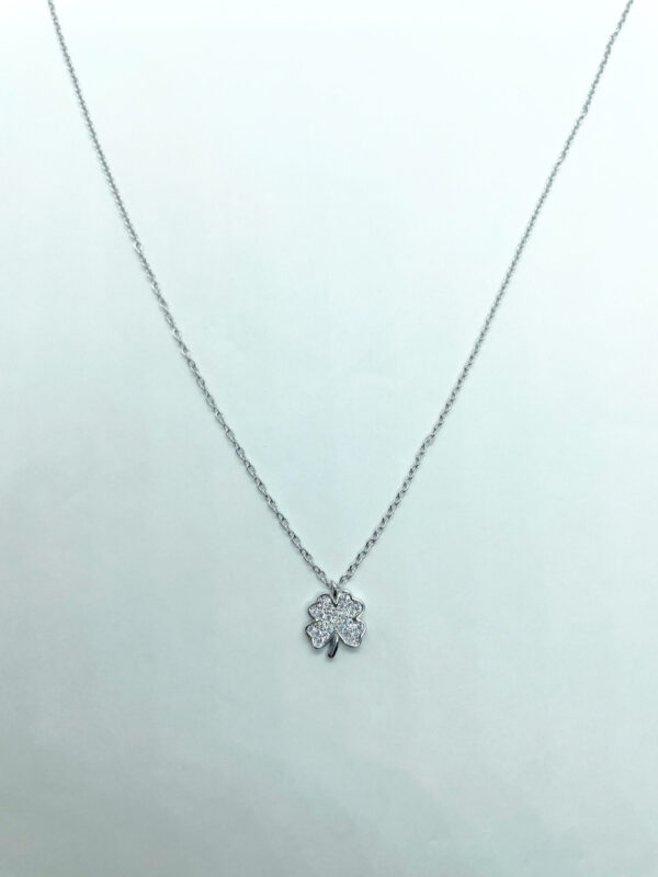 Collana pendente quadrifoglio