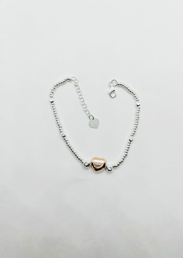 Bracciale bicolore con cuore