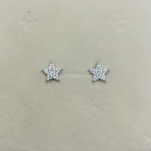 Orecchino stella con zirconi bianchi