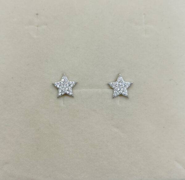 Orecchino stella con zirconi bianchi