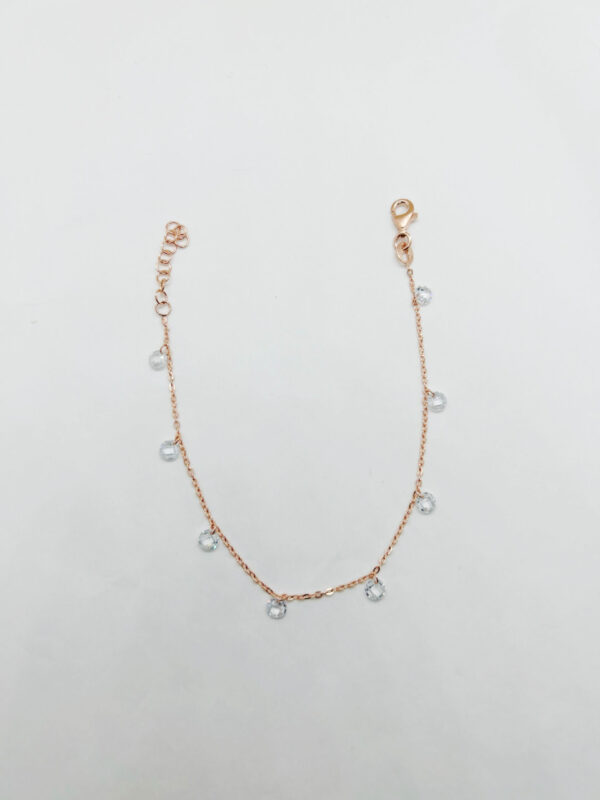 Bracciale con pendenti zirconi bianchi - immagine 4