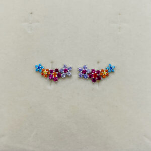 Orecchini fiori multicolor