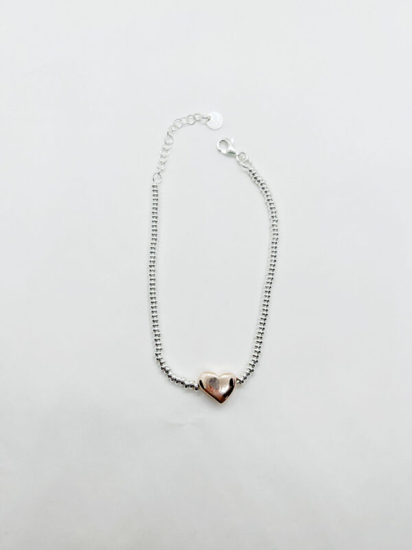 Bracciale bicolore con cuore
