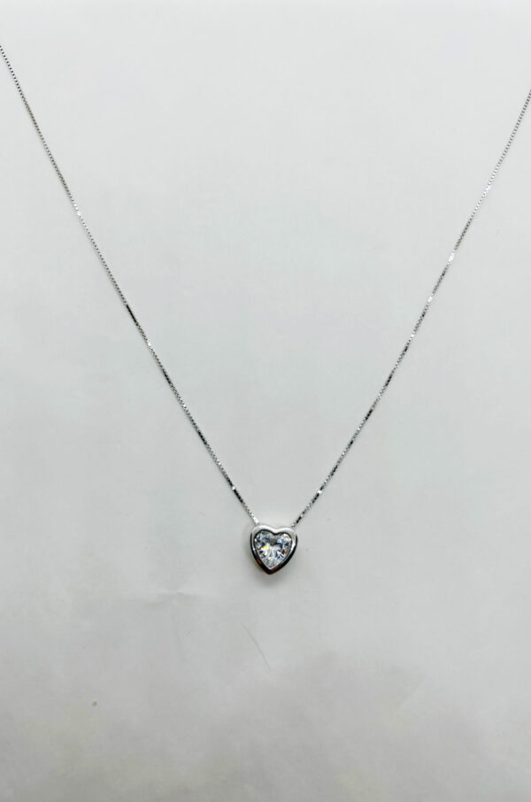Collana pendente cuore 8mm