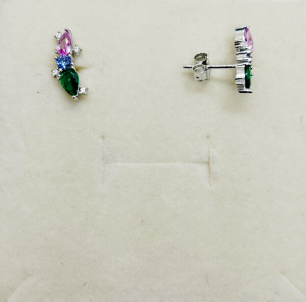 Orecchini con zirconi multicolor - immagine 2