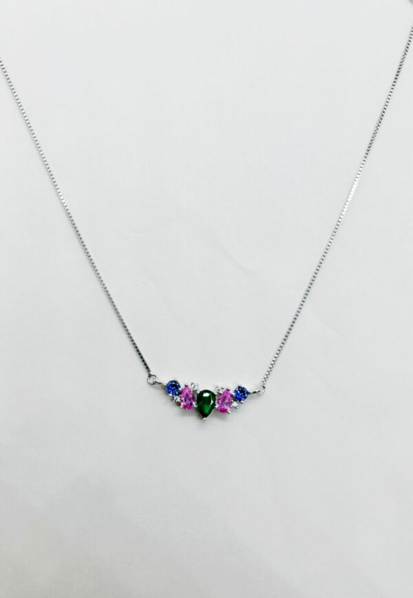 Collana con zirconi colorati