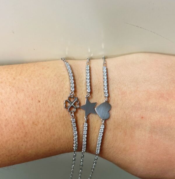 Bracciale catena tennis centrali vari soggetti